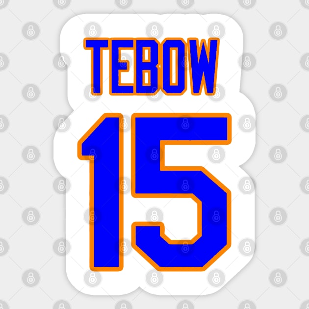 Tebow 15 Sticker by Rundown